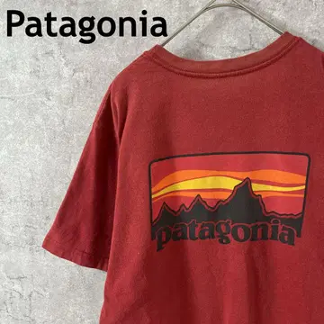 Patagonia 티셔츠 백 프린트 반팔 오가닉 코튼 S 사이즈
