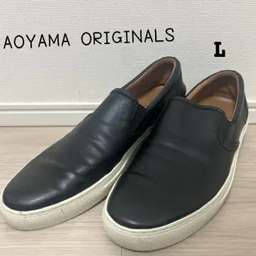 AOYAMA ORIGINALS 블랙 슬립온 L 비즈니스 슈즈