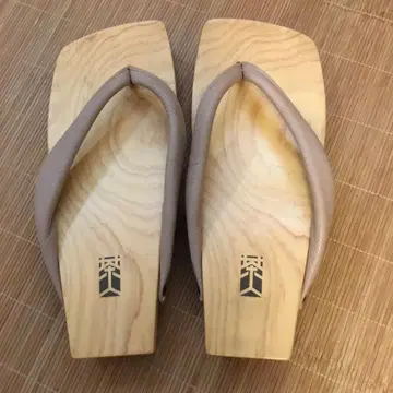 mizutori 신사 일본 나막신 브라운 사이즈 LL