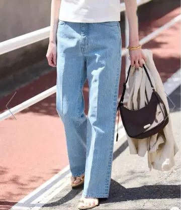 Le Denim 슬림 플레어 데님 36 라이트 블루