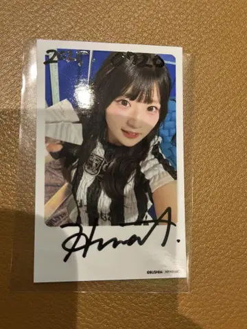미사용 새상품 포토 카드 아오키 요나 친필 사인 브로마이드풍 폴라로이드