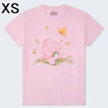에어로포스텔 Care Bears 케어 베어 반팔 티셔츠 XS 핑크