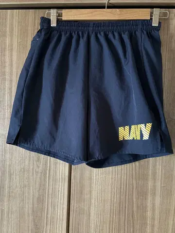미국 해군 Navy 로고 숏 팬츠