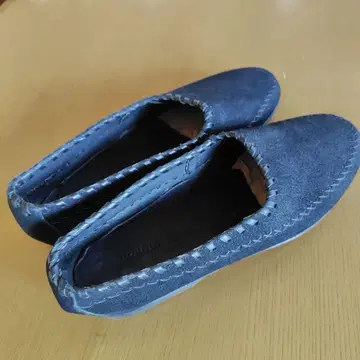오르세 아르마니 스웨이드 슬립온 다크 블루