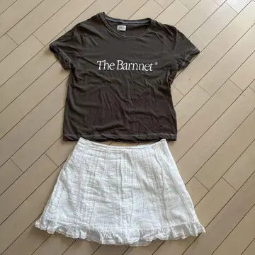 The Barnnet 코튼 티셔츠 코튼 스커트 세트 판매