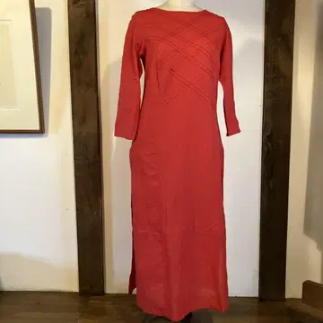 새상품 택 포함 7부 소매 롱 원피스 / Fabindia