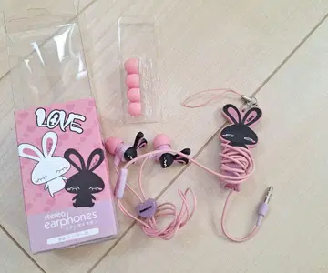 Love짱 오오츠카 아이 이어폰 및 이어폰 홀더 블랙