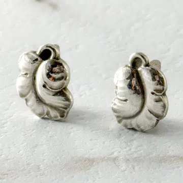 GEORG JENSEN 귀찌 50B 이어 클립 리프 925