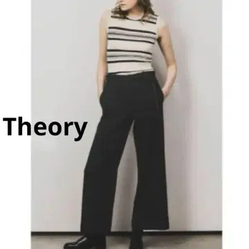 Theory 슬리브리스 스트라이프 탑