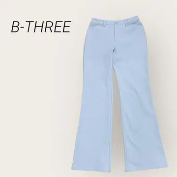 비쓰리 B-THREE 스트레치 플레어 팬츠 캐주얼 팬츠 슬림 레그 팬츠
