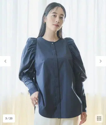 #Newans 다리미 필요 없는 줄리엣 슬리브 블라우스