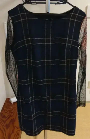 Desigual 네이비 계열 체크 원피스 38