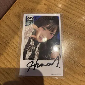 포토 카드 아오키 요나 친필 사인 하트