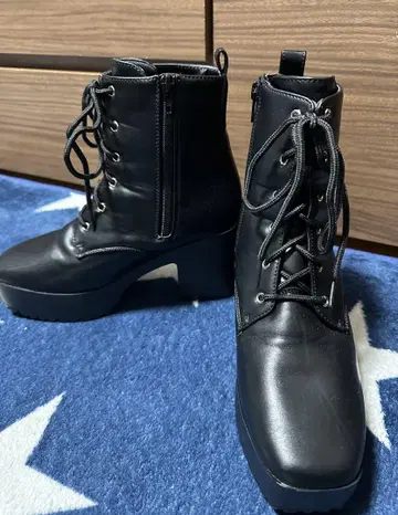 레이스업 통굽 부츠 신발 코스프레 패션 아베일 시마무라