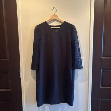 UNITEDARROWS 레이스 드레스 경사 드레스 네이비