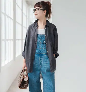 Spick and Span 가먼트 다이 시어 라미 셔츠