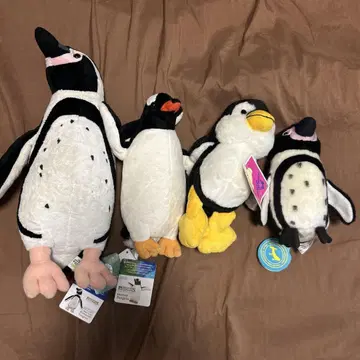 봉제 인형 펭귄 4종 세트