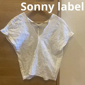 URBAN RESEARCH Sanny Label 스칼라 자수 블라우스 면