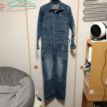 ARCompany USED 가공 데님 오버롤 츠나기