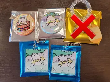 산리오 극락탕 콜라보 굿즈 오리 페클 컴프 세트