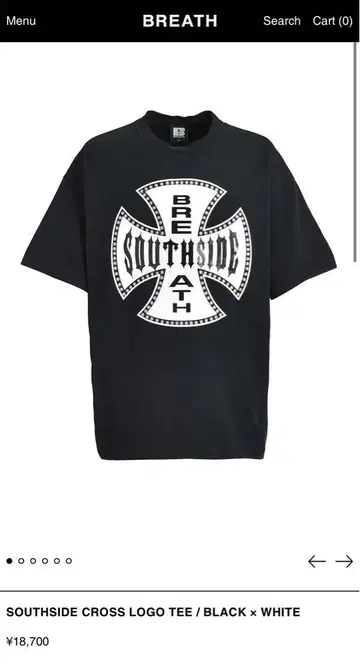 BREATH SOUTHSIDE CROSS LOGO TEE