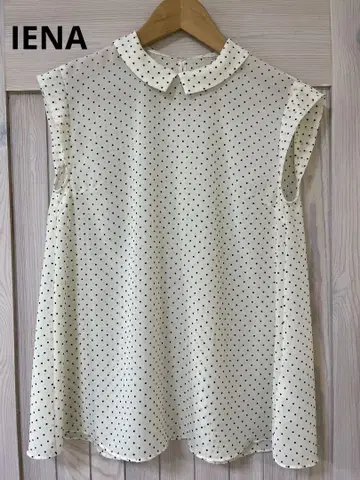 IENA 아이보리 프렌치 슬리브 칼라 셔츠