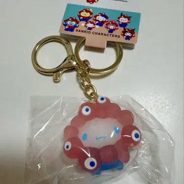시나몬 롤 엑스포 산리오 밧줄로 묶은 입체 마스코트 클리어 키링