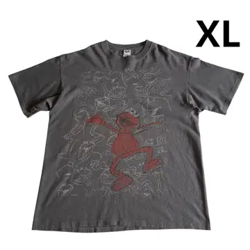 Anvil 세서미 스트릿 ELMO 티셔츠 XL 흑먹색 엘모 프린트