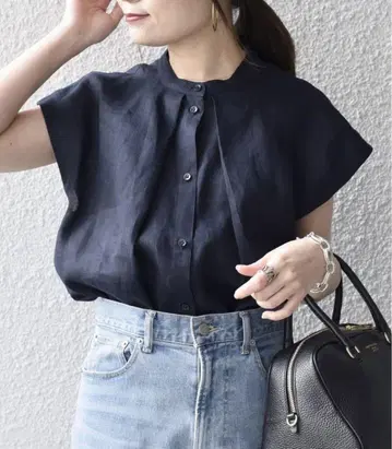 쉽스 NORTHERN LINEN 프론트 턱 셔츠