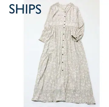 SHIPS 꽃무늬 맥시 드레스 베이지