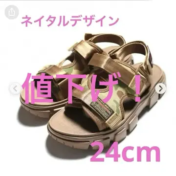네이탈 디자인 샌들 카모 무늬 24cm