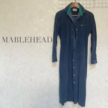 MARBLEHEAD 네이비 긴팔 셔츠 원피스 자켓