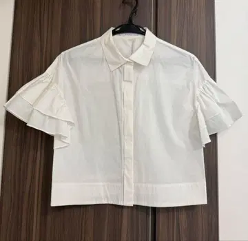 아나이 ANAYI 블라우스 반팔 화이트