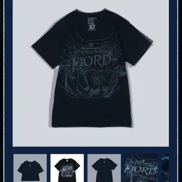 MGA FJORD 글리터 로고 티셔츠 M 사이즈