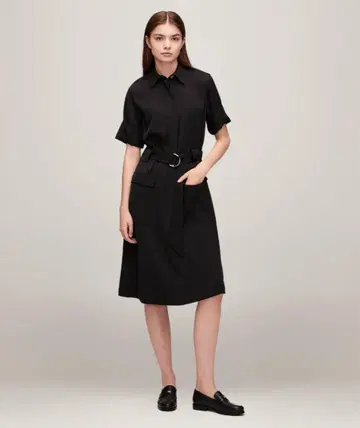 타미힐피거 블랙 롱 원피스