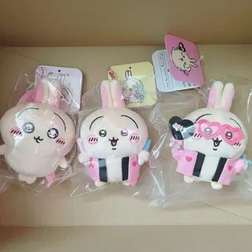 토끼 마스코트 세트 봉제 인형 키링 치이카와 (먼작귀)