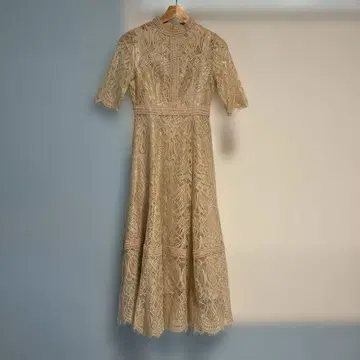 도리 인형 베이지 레이스 드레스 S 사이즈