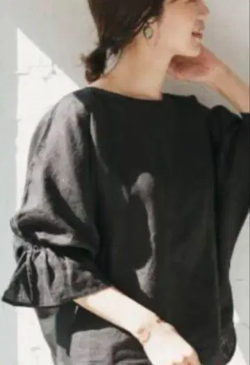 어반 리서치 도어스 린넨 캔디 슬리브 풀오버 셔츠