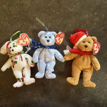 징글 비니즈 3개 티니 비니즈 곰 크리스마스 오너먼트