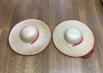 밀짚모자 와이드 챙 2개 새상품