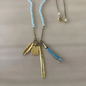 CHAN LUU 찬루 골드 페더 롱 목걸이