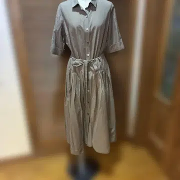 그레이 반팔 셔츠 원피스