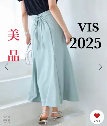 VIS [미이지] 접촉 냉감 린넨 라이크 머메이드 스커트 L 사이즈