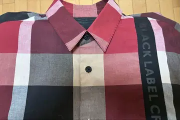 BLACK LABEL CRESTBRIDGE 반팔 셔츠 레드 계열 체크