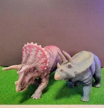 Schleich 토로사우루스 트리케라톱스 2개 피규어 공룡
