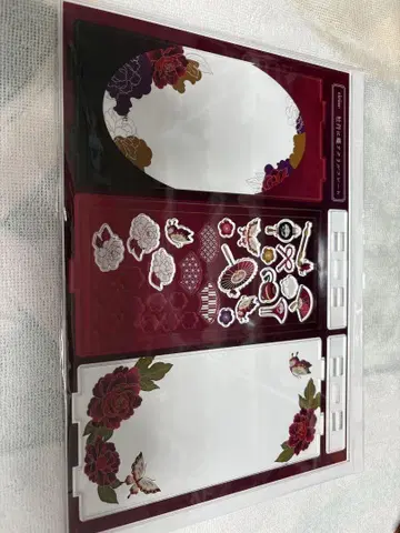 FUKUYA ririne 모란에 나비 아크릴 프레임  베니