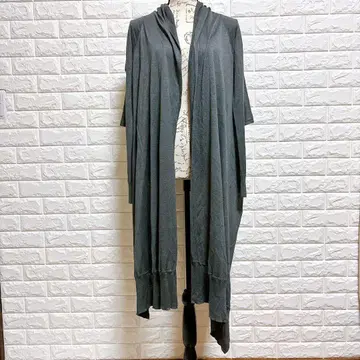 DKNY 롱 가디건 그레이 S 사이즈 루즈한 겉옷 봄/가을 긴팔