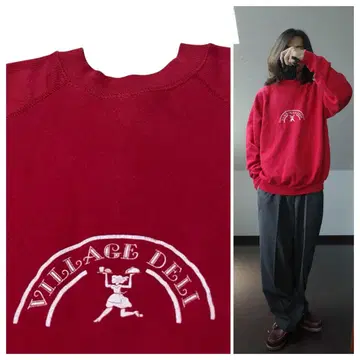 TULTEX 빈티지 맨투맨 VILLAGE DELI 구제 의류 USA