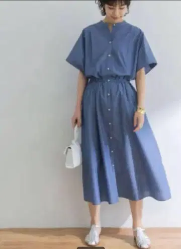 어반 리서치 반팔 원피스 데님