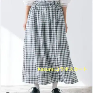 SamansaMos2Kazumi 콜라보 리버서블 플레어 롱 스커트